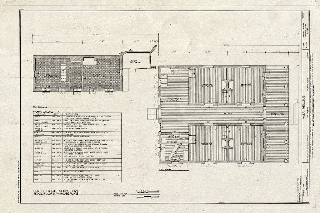 Blueprint HABS LA,36-NEWOR,94- (Sheet 6 of 45) - Villa Meilleur, 1418 Governor Nicholls Street, New Orleans, Orleans Parish, LA