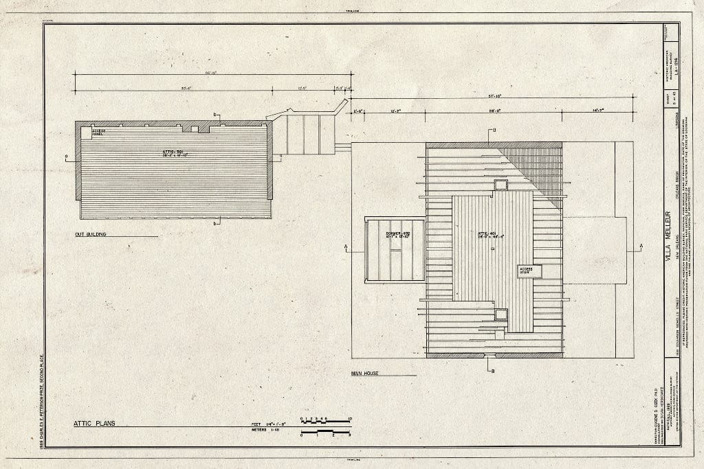 Blueprint HABS LA,36-NEWOR,94- (Sheet 8 of 45) - Villa Meilleur, 1418 Governor Nicholls Street, New Orleans, Orleans Parish, LA