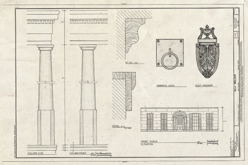 Blueprint HABS LA,36-NEWOR,94- (Sheet 15 of 45) - Villa Meilleur, 1418 Governor Nicholls Street, New Orleans, Orleans Parish, LA