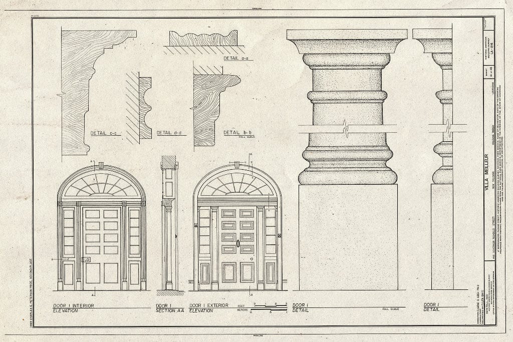 Blueprint HABS LA,36-NEWOR,94- (Sheet 18 of 45) - Villa Meilleur, 1418 Governor Nicholls Street, New Orleans, Orleans Parish, LA