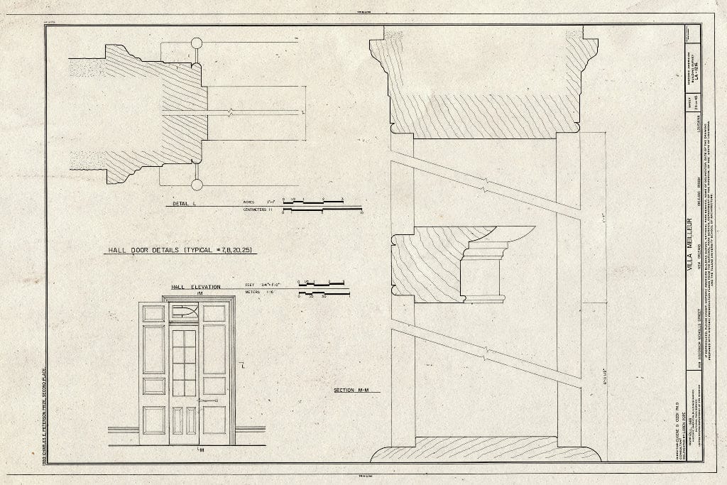 Blueprint HABS LA,36-NEWOR,94- (Sheet 29 of 45) - Villa Meilleur, 1418 Governor Nicholls Street, New Orleans, Orleans Parish, LA