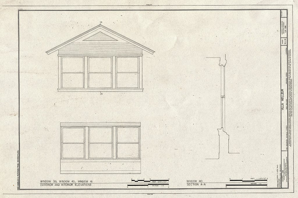 Blueprint HABS LA,36-NEWOR,94- (Sheet 36 of 45) - Villa Meilleur, 1418 Governor Nicholls Street, New Orleans, Orleans Parish, LA