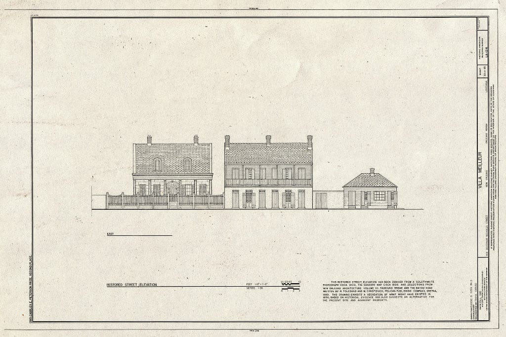 Blueprint HABS LA,36-NEWOR,94- (Sheet 39 of 45) - Villa Meilleur, 1418 Governor Nicholls Street, New Orleans, Orleans Parish, LA