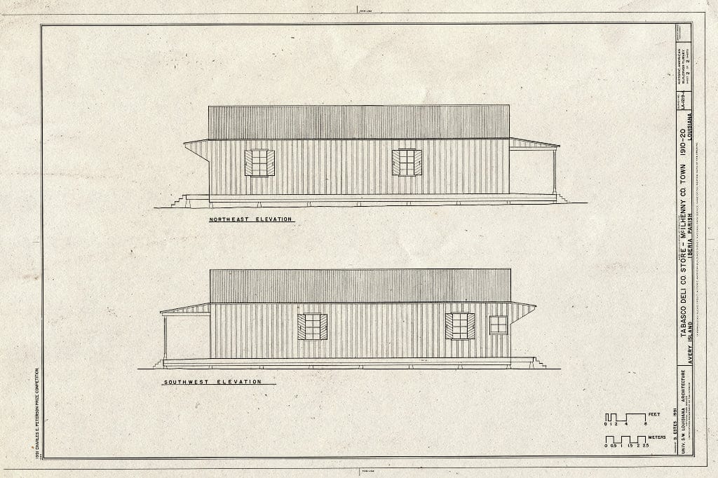 Blueprint HABS LA,23-AVIS,2-A- (Sheet 2 of 2) - Tango Village, Tabasco Deli Company Store, Avery Island, Iberia Parish, LA