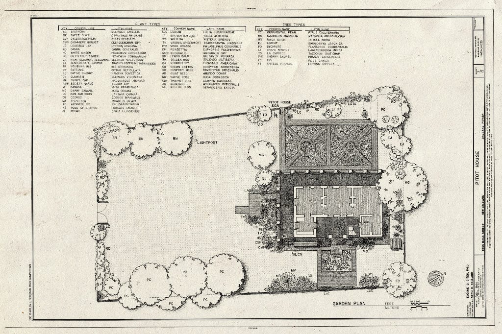 Blueprint HABS LA,36-NEWOR,93- (Sheet 3 of 13) - Pitot House, New Orleans, Orleans Parish, LA