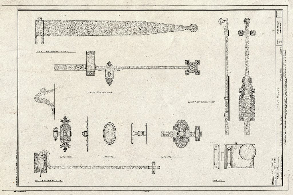 Blueprint HABS LA,36-NEWOR,93- (Sheet 12 of 13) - Pitot House, New Orleans, Orleans Parish, LA