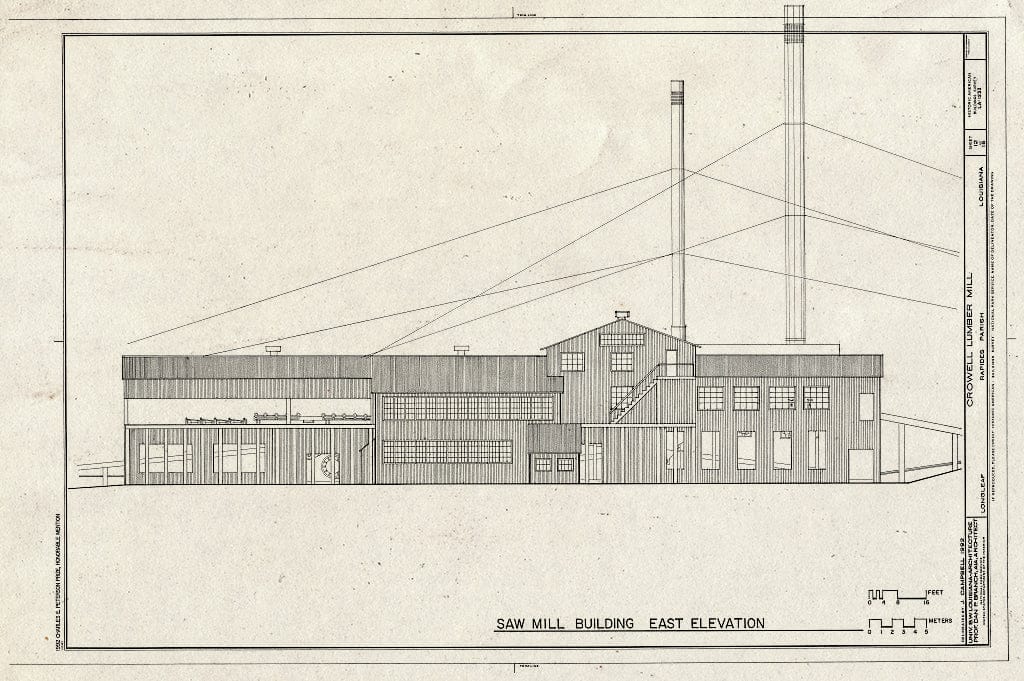 Blueprint HABS LA,40-Long,1- (Sheet 12 of 15) - Crowell Lumber Mill, U.S. Highway 165, Longleaf, Rapides Parish, LA