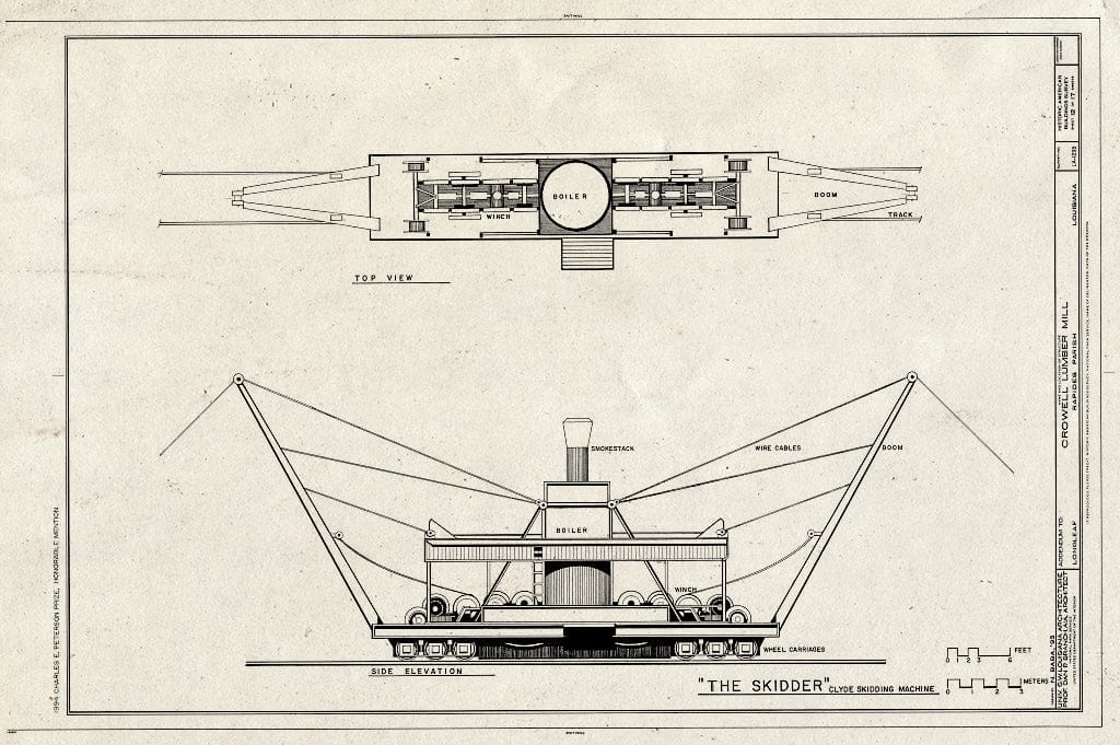 Blueprint HABS LA,40-Long,1- (Sheet 12 of 17) - Crowell Lumber Mill, U.S. Highway 165, Longleaf, Rapides Parish, LA