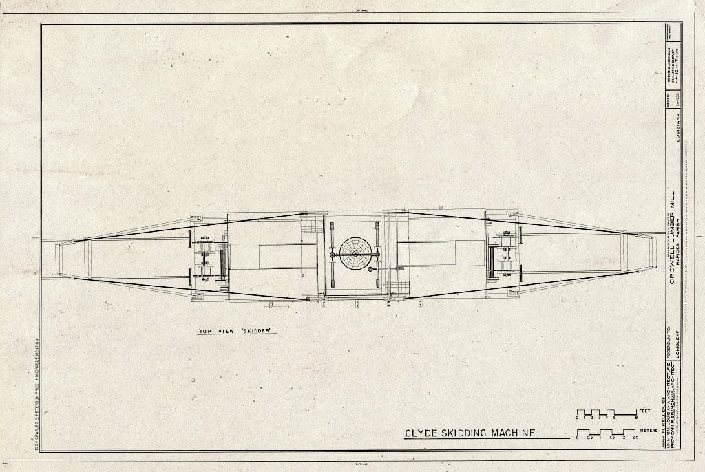 Blueprint HABS LA,40-Long,1- (Sheet 15 of 17) - Crowell Lumber Mill, U.S. Highway 165, Longleaf, Rapides Parish, LA