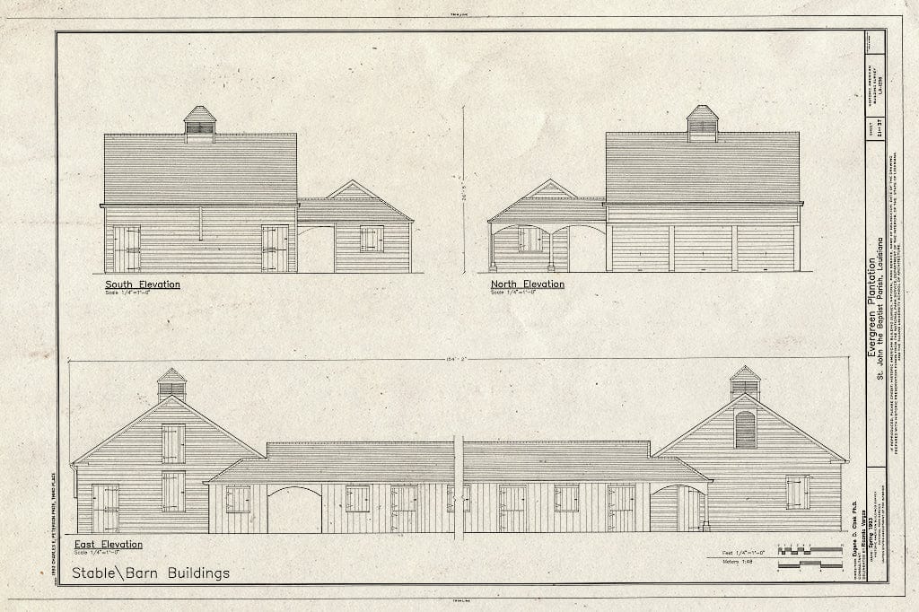 Blueprint HABS LA,48-RES.V,1- (Sheet 21 of 37) - Evergreen Plantation, Reserve, St. John The Baptist Parish, LA