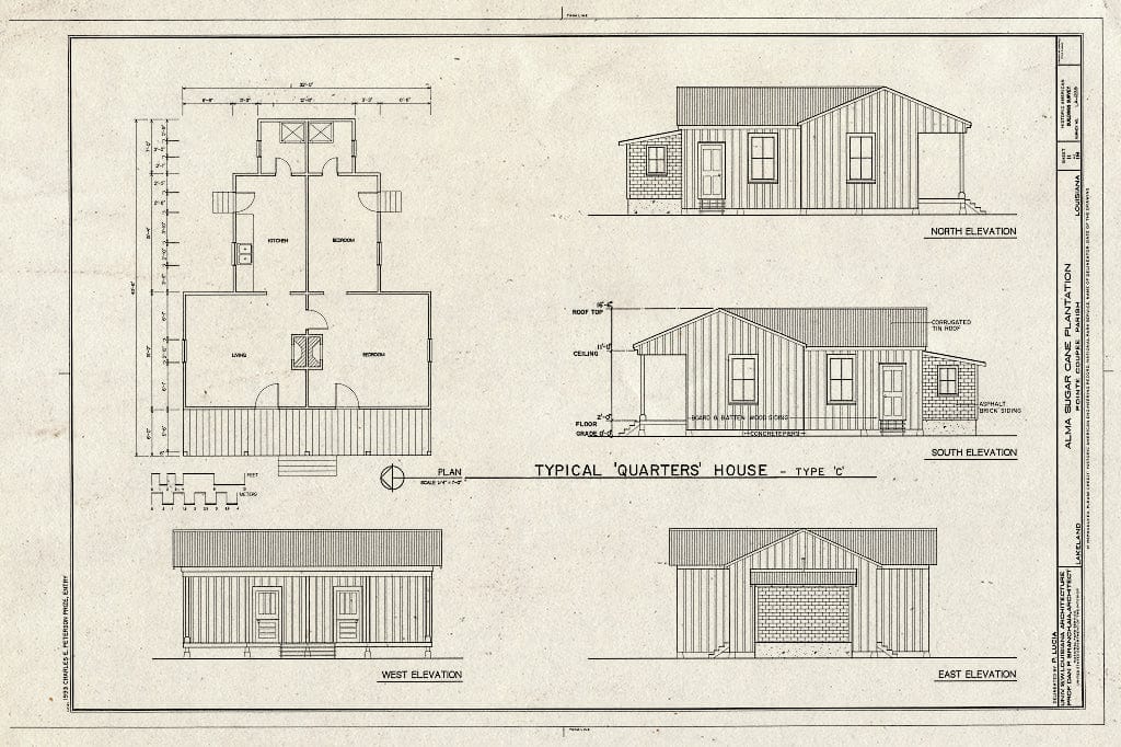 Blueprint HABS LA,39-Lake,1- (Sheet 11 of 18) - Alma Sugarcane Plantation, Lakeland, Pointe Coupee Parish, LA