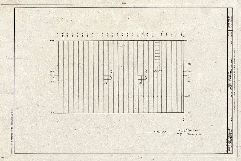 Blueprint HABS LA,35-MELRO.V,1- (Sheet 4 of 10) - Lewis Jones House, 2648 Louisiana State Highway 484, Natchez, Natchitoches Parish, LA