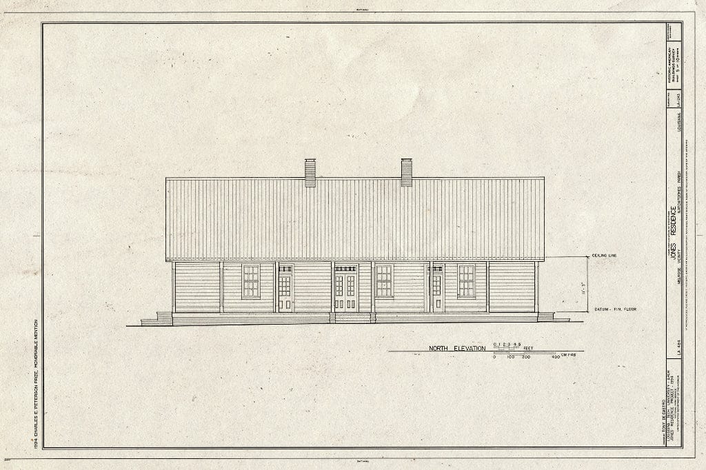 Blueprint HABS LA,35-MELRO.V,1- (Sheet 5 of 10) - Lewis Jones House, 2648 Louisiana State Highway 484, Natchez, Natchitoches Parish, LA