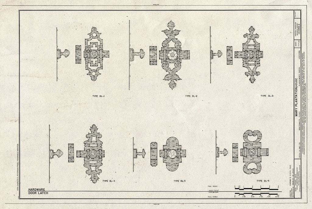 Blueprint HABS LA,38-BRAI,1A- (Sheet 17 of 25) - Mary Plantation, House, 5539 State Highway 39, Braithwaite, Plaquemines Parish, LA