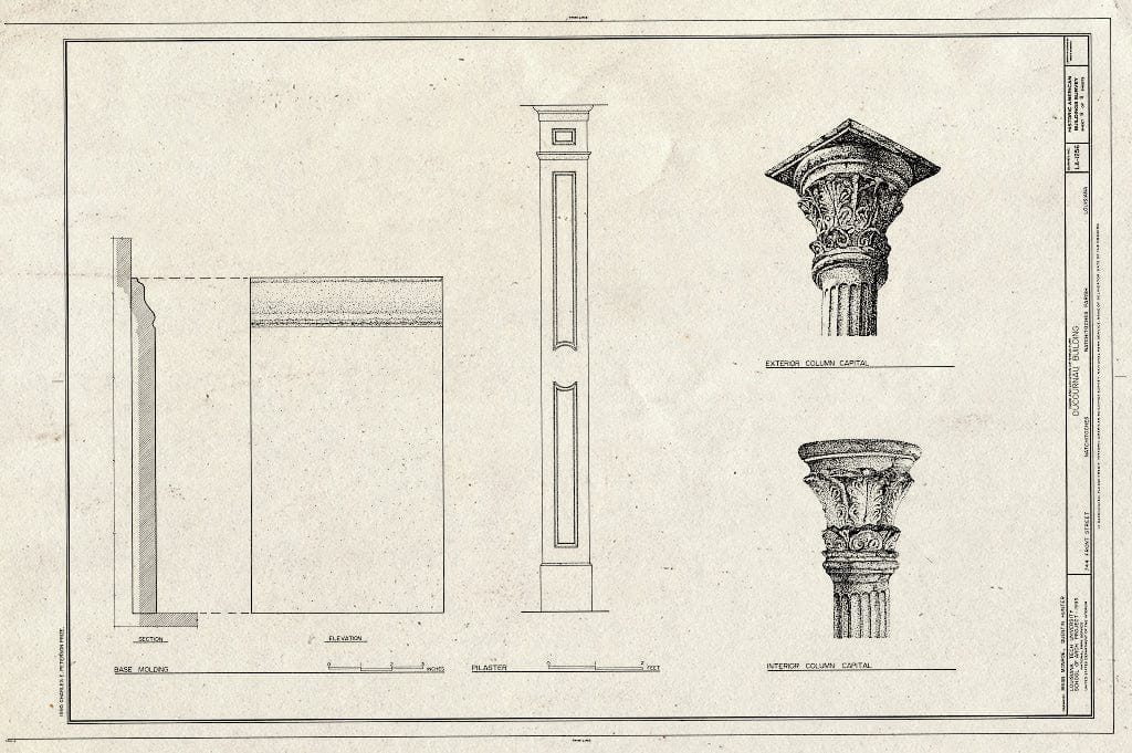 Blueprint HABS LA,35-Natch,8- (Sheet 8 of 8) - Ducournau Building, 744 Front Street, Natchitoches, Natchitoches Parish, LA