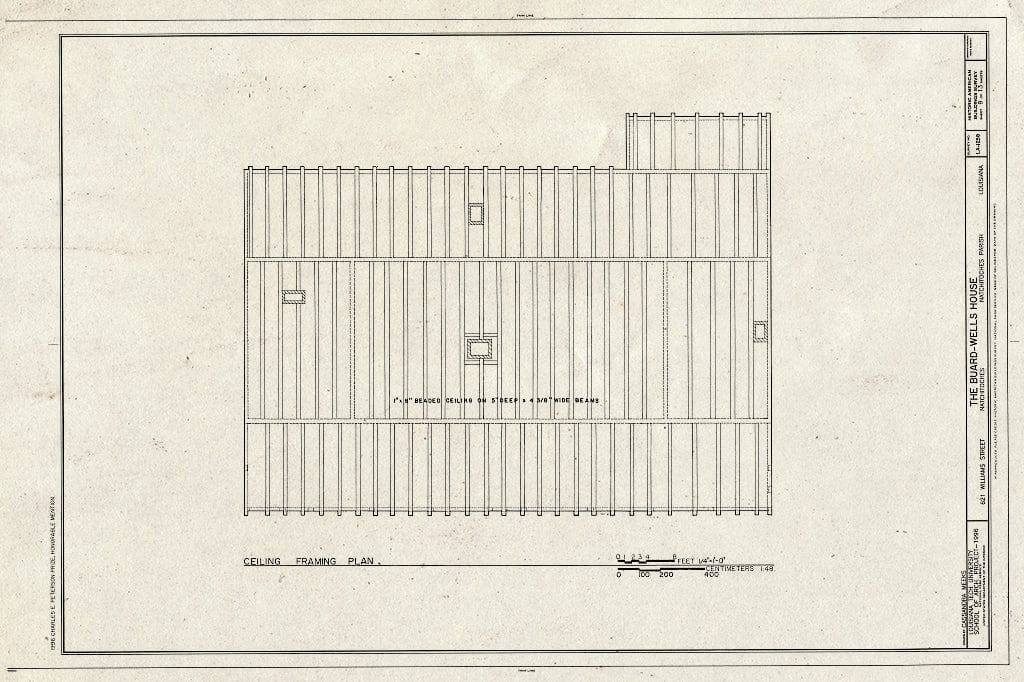 Blueprint HABS LA,35-Natch,9- (Sheet 9 of 13) - Buard-Wells House, 607 Williams Avenue, Natchitoches, Natchitoches Parish, LA