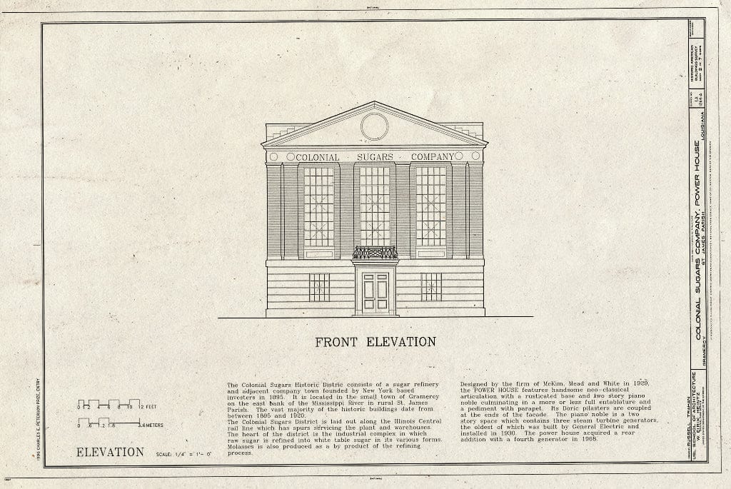 Blueprint HABS LA,47-Gram,1A- (Sheet 2 of 7) - Colonial Sugars Company, Power House, Gramercy, St. James Parish, LA