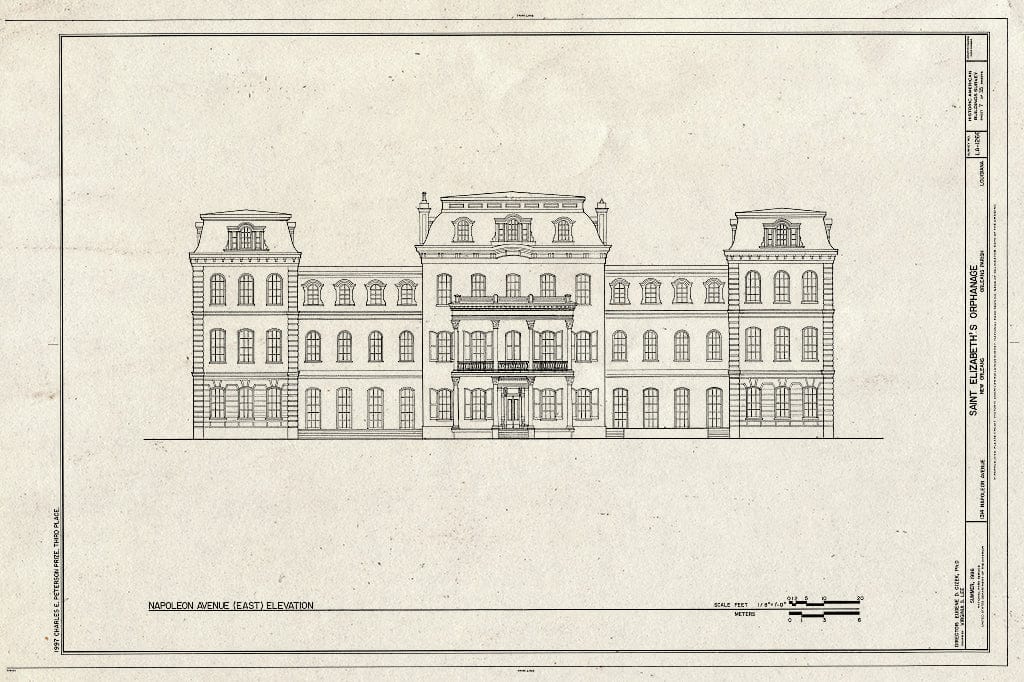 Blueprint HABS LA,36-NEWOR,106- (Sheet 7 of 35) - St. Elizabeth's Orphanage, 1314 Napoleon Avenue, New Orleans, Orleans Parish, LA