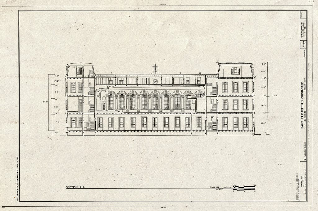 Blueprint HABS LA,36-NEWOR,106- (Sheet 9 of 35) - St. Elizabeth's Orphanage, 1314 Napoleon Avenue, New Orleans, Orleans Parish, LA