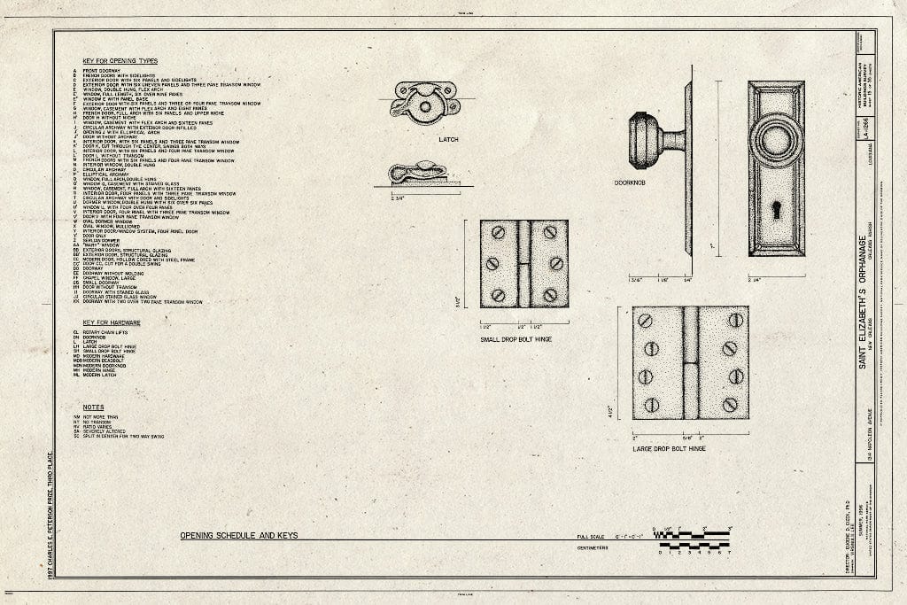 Blueprint HABS LA,36-NEWOR,106- (Sheet 15 of 35) - St. Elizabeth's Orphanage, 1314 Napoleon Avenue, New Orleans, Orleans Parish, LA