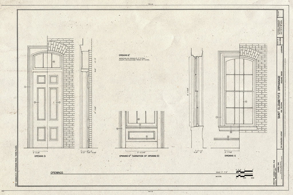 Blueprint HABS LA,36-NEWOR,106- (Sheet 23 of 35) - St. Elizabeth's Orphanage, 1314 Napoleon Avenue, New Orleans, Orleans Parish, LA