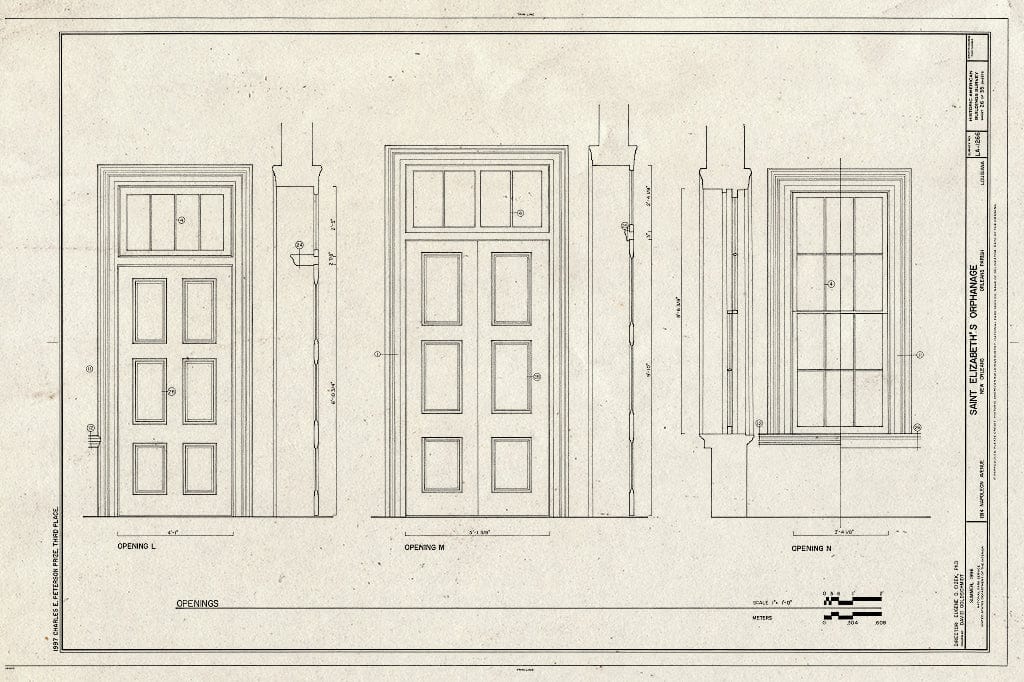 Blueprint HABS LA,36-NEWOR,106- (Sheet 26 of 35) - St. Elizabeth's Orphanage, 1314 Napoleon Avenue, New Orleans, Orleans Parish, LA