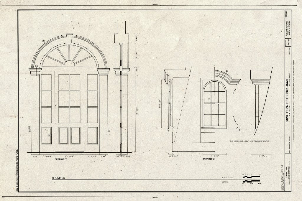 Blueprint HABS LA,36-NEWOR,106- (Sheet 29 of 35) - St. Elizabeth's Orphanage, 1314 Napoleon Avenue, New Orleans, Orleans Parish, LA