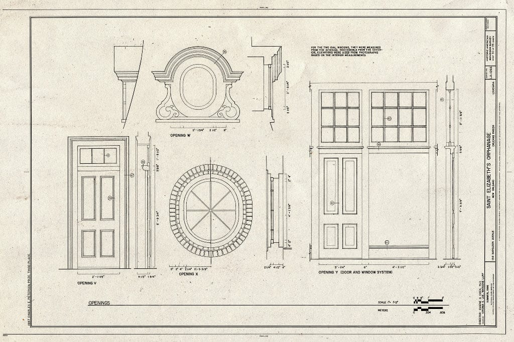 Blueprint HABS LA,36-NEWOR,106- (Sheet 30 of 35) - St. Elizabeth's Orphanage, 1314 Napoleon Avenue, New Orleans, Orleans Parish, LA