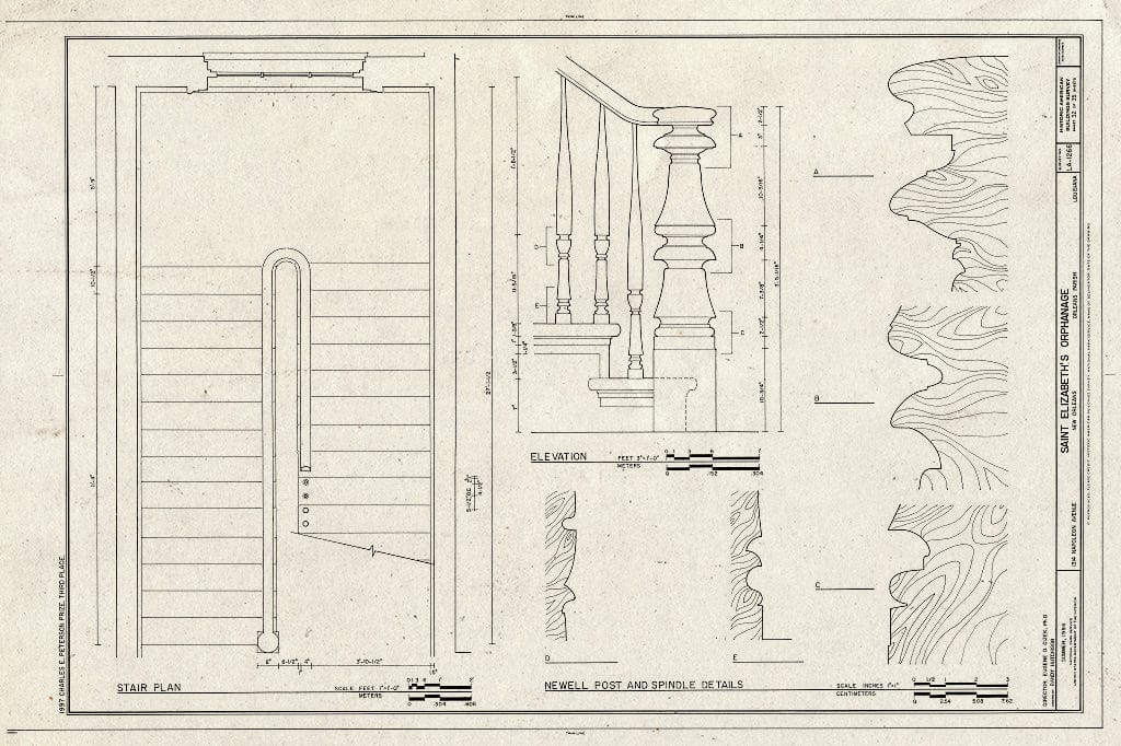 Blueprint HABS LA,36-NEWOR,106- (Sheet 32 of 35) - St. Elizabeth's Orphanage, 1314 Napoleon Avenue, New Orleans, Orleans Parish, LA