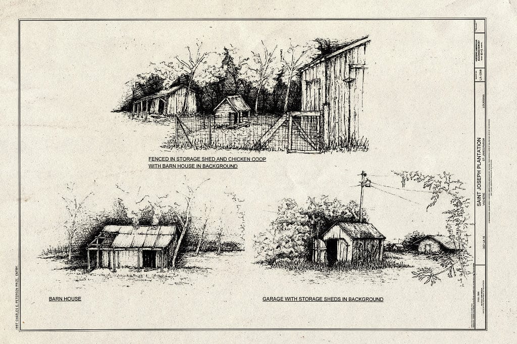 Blueprint HABS LA,47-VACH,1- (Sheet 4 of 5) - Saint Joseph Plantation, 3421 State Route 18, Vacherie, St. James Parish, LA