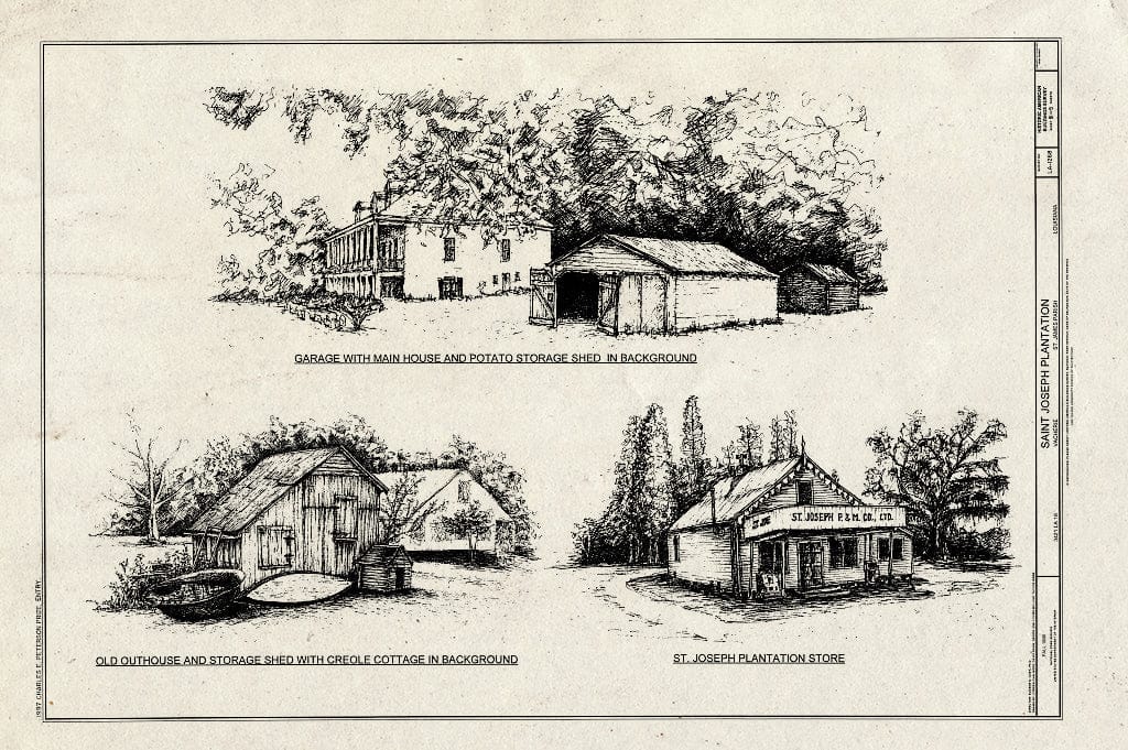 Blueprint HABS LA,47-VACH,1- (Sheet 5 of 5) - Saint Joseph Plantation, 3421 State Route 18, Vacherie, St. James Parish, LA