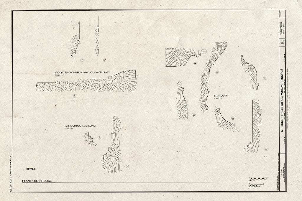 Blueprint HABS LA,47-VACH,1A- (Sheet 19 of 20) - Saint Joseph Plantation, Maison Principale, 3421 State Route 18, Vacherie, St. James Parish, LA