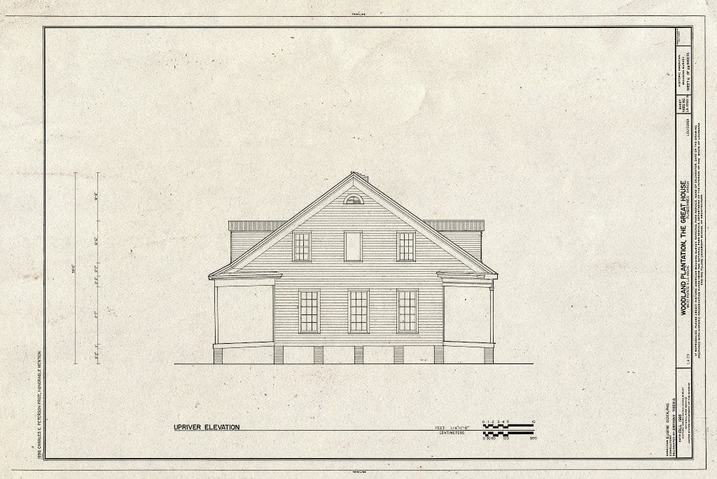 Blueprint HABS LA,38-WPLAHA,1A- (Sheet 6 of 28) - Woodland Plantation, Great House, State Route 23, West Pointe A La Hache, Plaquemines Parish, LA