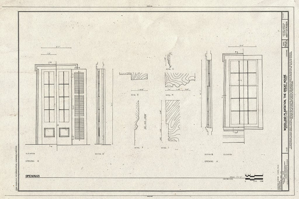 Blueprint HABS LA,38-WPLAHA,1A- (Sheet 14 of 28) - Woodland Plantation, Great House, State Route 23, West Pointe A La Hache, Plaquemines Parish, LA
