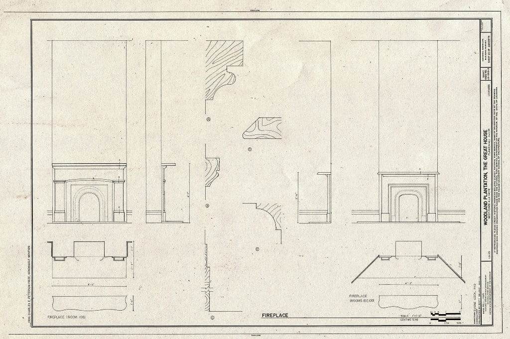 Blueprint HABS LA,38-WPLAHA,1A- (Sheet 20 of 28) - Woodland Plantation, Great House, State Route 23, West Pointe A La Hache, Plaquemines Parish, LA