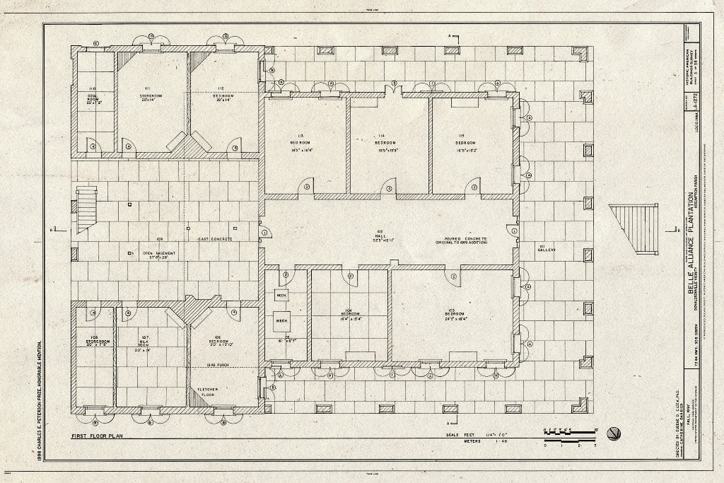Blueprint HABS LA,4-DONA.V,1- (Sheet 3 of 38) - Belle Alliance Plantation, 7244 Highway 308 South, Donaldsonville, Ascension Parish, LA