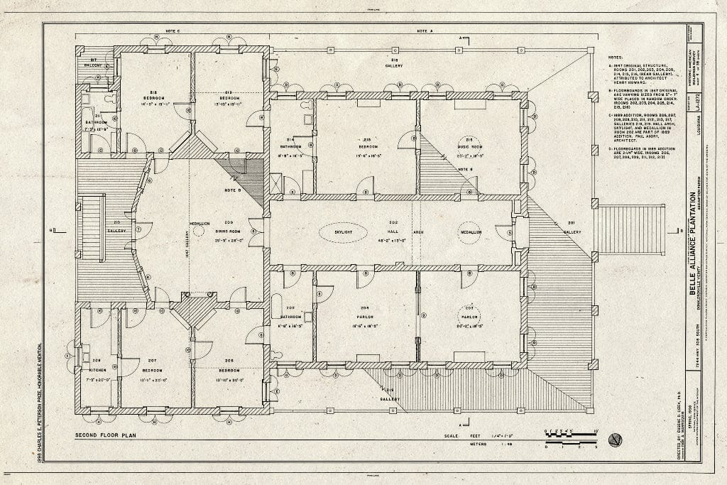 Blueprint HABS LA,4-DONA.V,1- (Sheet 4 of 38) - Belle Alliance Plantation, 7244 Highway 308 South, Donaldsonville, Ascension Parish, LA