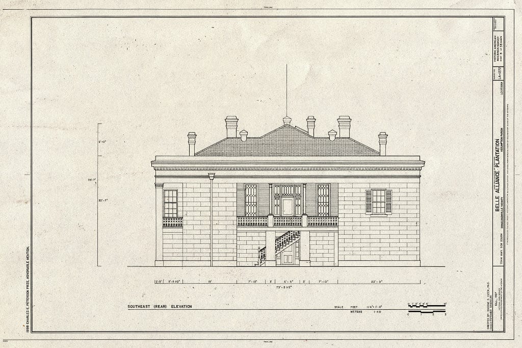 Blueprint HABS LA,4-DONA.V,1- (Sheet 8 of 38) - Belle Alliance Plantation, 7244 Highway 308 South, Donaldsonville, Ascension Parish, LA