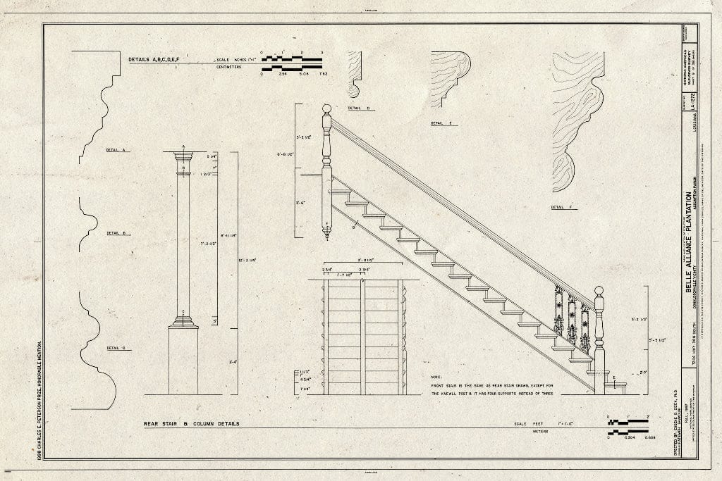 Blueprint HABS LA,4-DONA.V,1- (Sheet 9 of 38) - Belle Alliance Plantation, 7244 Highway 308 South, Donaldsonville, Ascension Parish, LA