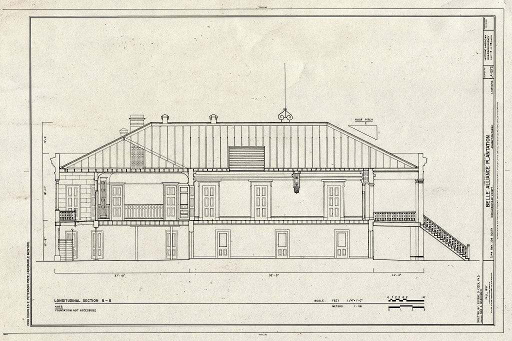 Blueprint HABS LA,4-DONA.V,1- (Sheet 13 of 38) - Belle Alliance Plantation, 7244 Highway 308 South, Donaldsonville, Ascension Parish, LA