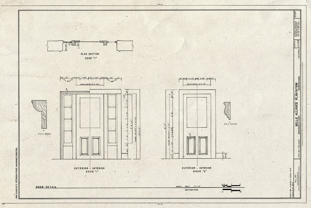 Blueprint HABS LA,4-DONA.V,1- (Sheet 26 of 38) - Belle Alliance Plantation, 7244 Highway 308 South, Donaldsonville, Ascension Parish, LA