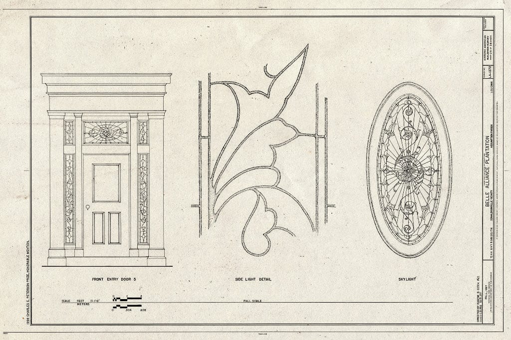 Blueprint HABS LA,4-DONA.V,1- (Sheet 29 of 38) - Belle Alliance Plantation, 7244 Highway 308 South, Donaldsonville, Ascension Parish, LA