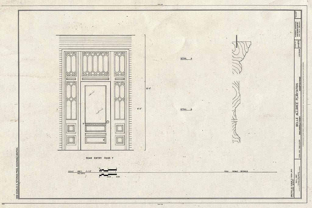 Blueprint HABS LA,4-DONA.V,1- (Sheet 30 of 38) - Belle Alliance Plantation, 7244 Highway 308 South, Donaldsonville, Ascension Parish, LA