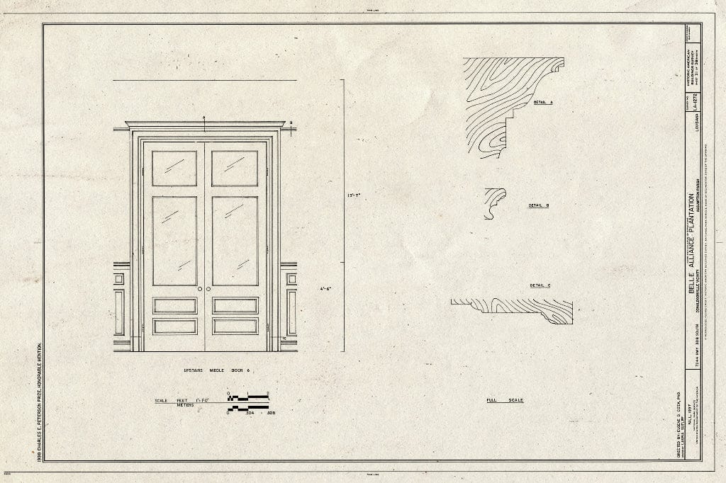 Blueprint HABS LA,4-DONA.V,1- (Sheet 31 of 38) - Belle Alliance Plantation, 7244 Highway 308 South, Donaldsonville, Ascension Parish, LA