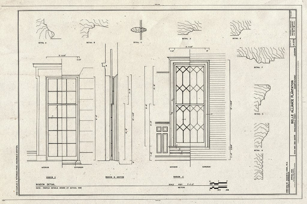 Blueprint HABS LA,4-DONA.V,1- (Sheet 33 of 38) - Belle Alliance Plantation, 7244 Highway 308 South, Donaldsonville, Ascension Parish, LA