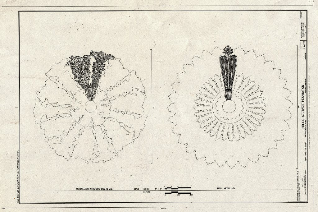 Blueprint HABS LA,4-DONA.V,1- (Sheet 34 of 38) - Belle Alliance Plantation, 7244 Highway 308 South, Donaldsonville, Ascension Parish, LA