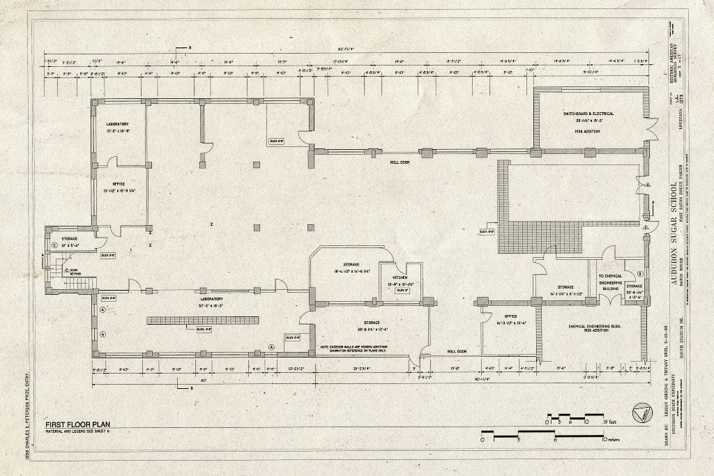 Blueprint HABS LA,17-BATRO,19- (Sheet 2 of 17) - Audubon Sugar School, South Stadium Drive, Baton Rouge, East Baton Rouge Parish, LA
