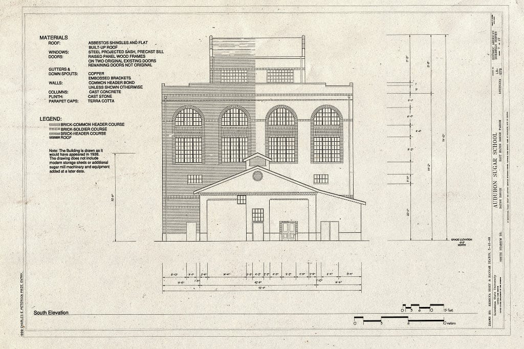 Blueprint HABS LA,17-BATRO,19- (Sheet 7 of 17) - Audubon Sugar School, South Stadium Drive, Baton Rouge, East Baton Rouge Parish, LA