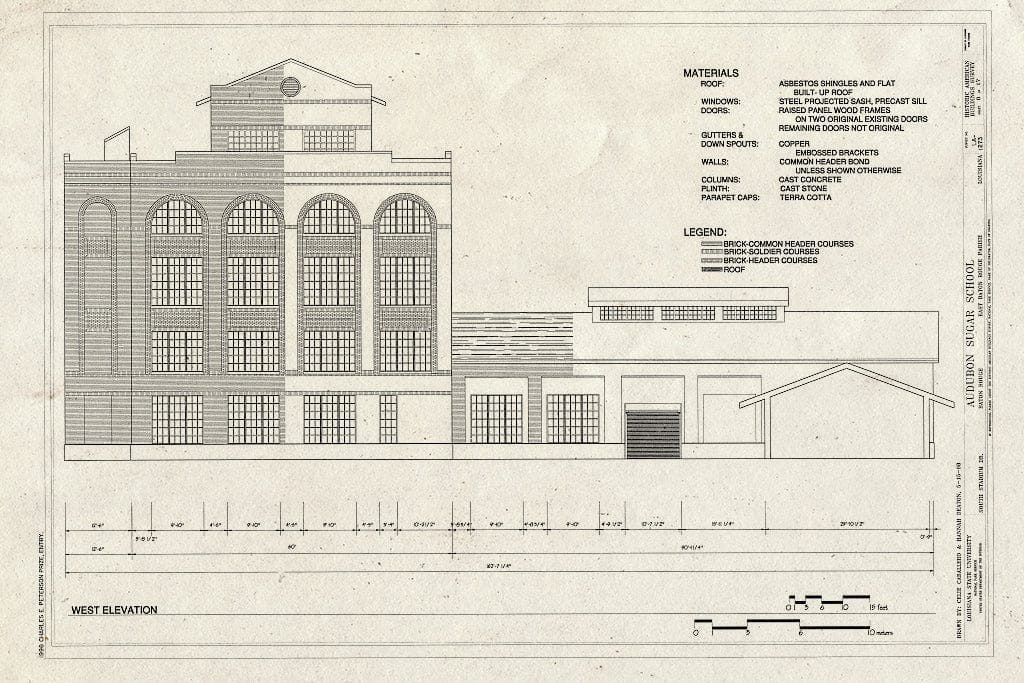 Blueprint HABS LA,17-BATRO,19- (Sheet 8 of 17) - Audubon Sugar School, South Stadium Drive, Baton Rouge, East Baton Rouge Parish, LA