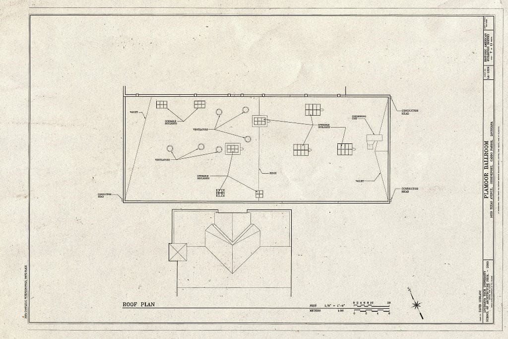 Blueprint HABS LA-1324 (Sheet 7 of 11) - Plamoor Ballroom, 1053 Texas Street, Shreveport, Caddo Parish, LA